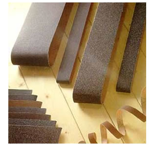 Aluminium oxide edge stroke linishing belts