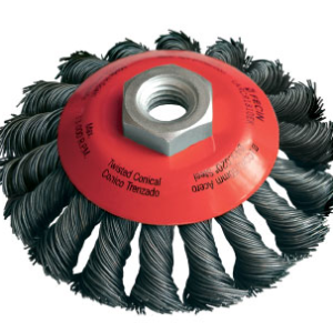 High Speed 120mm Twist Knot Wire Bevel Wheels